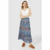 Mantaray Ikat Print Tiered Maxi Skirt For Female