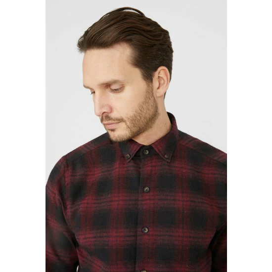 Mantaray Dark Base Shadow Check Shirt For Male 2 Mantaray Dark Base Shadow Check Shirt For Male - Image 2