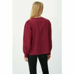 Mantaray Longsleeve Embroidered Placket Swiss Dot Top For Female -Cheap Mantaray Store unnamed file 5022