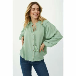 Mantaray Frill Trim Moss Dot Top For Female 13 Mantaray Frill Trim Moss Dot Top For Female -Cheap Mantaray Store unnamed file 5050