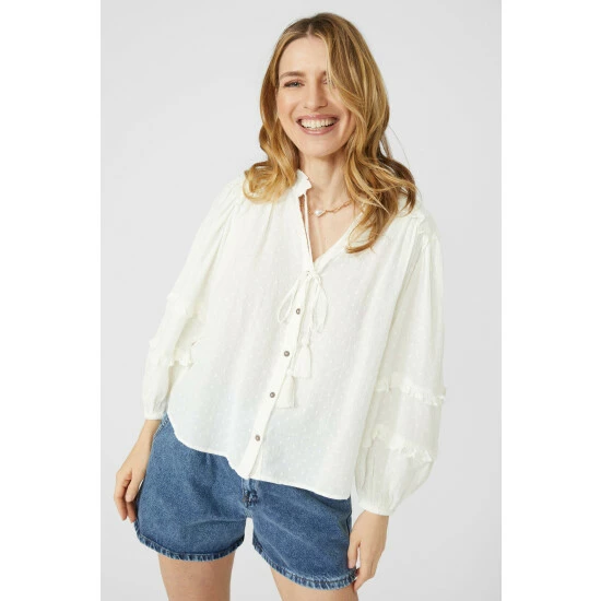 Mantaray Frill Trim Moss Dot Top For Female 8 Mantaray Frill Trim Moss Dot Top For Female - Image 8