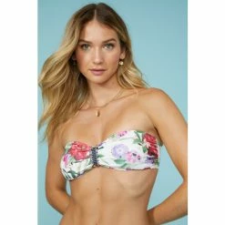 Mantaray Alena Floral Bandeau Bikini Top For Female -Cheap Mantaray Store unnamed file 5068