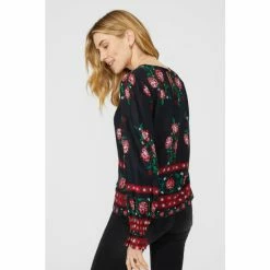 Mantaray Floral Border Peplum Blouse For Female -Cheap Mantaray Store unnamed file 5075