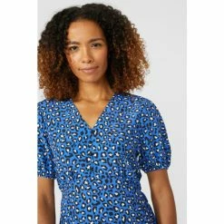 Mantaray Woven Animal Printed V Neck Tea Dress For Female -Cheap Mantaray Store unnamed file 5080