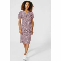 Mantaray Woven Animal Printed V Neck Tea Dress For Female -Cheap Mantaray Store unnamed file 5084
