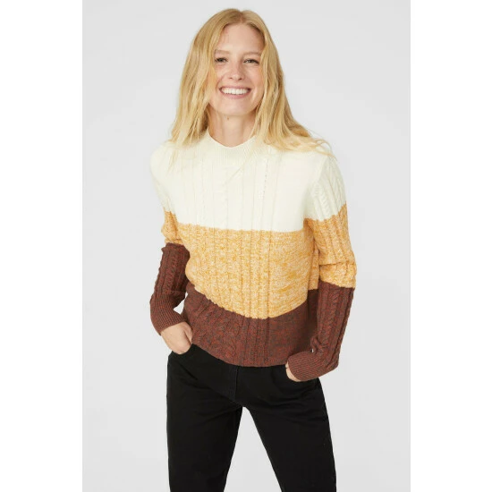 Mantaray Ombre Tweed Cotton Crew Neck Jumper For Female 1 Mantaray Ombre Tweed Cotton Crew Neck Jumper For Female