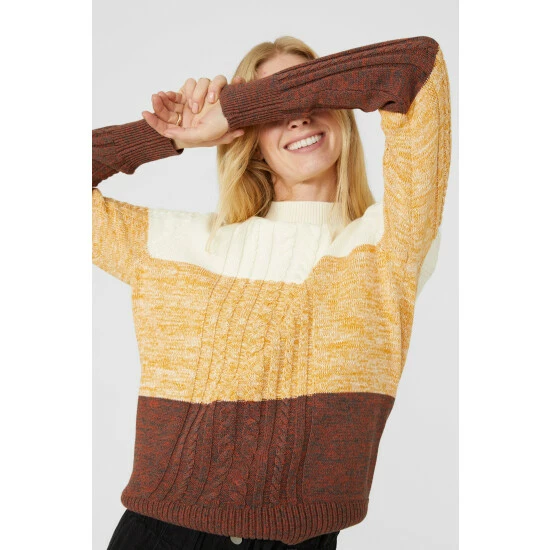 Mantaray Ombre Tweed Cotton Crew Neck Jumper For Female 3 Mantaray Ombre Tweed Cotton Crew Neck Jumper For Female - Image 3
