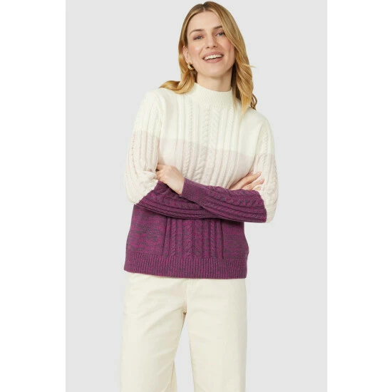 Mantaray Ombre Tweed Cotton Crew Neck Jumper For Female 7 Mantaray Ombre Tweed Cotton Crew Neck Jumper For Female - Image 7