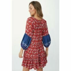 Mantaray Embroidered Trim Paisley Floral Midi Dress For Female -Cheap Mantaray Store unnamed file 5113