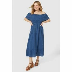 Mantaray Broderie Bardot Maxi Dress For Female -Cheap Mantaray Store unnamed file 5121
