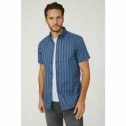Mantaray Short Sleeve Woven Check Shirt For Male -Cheap Mantaray Store unnamed file 513