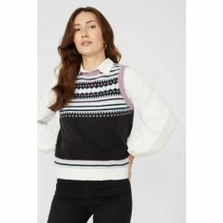 Mantaray Fair Isle Yoke Tabard Jumper For Female -Cheap Mantaray Store unnamed file 5152