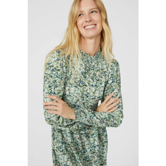 Mantaray High Neck Floral Print Midi Dress For Female 3 Mantaray High Neck Floral Print Midi Dress For Female - Image 3