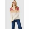 Mantaray Ombre Stripe V Neck Jumper For Female