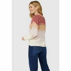 Mantaray Ombre Stripe V Neck Jumper For Female -Cheap Mantaray Store unnamed file 5168