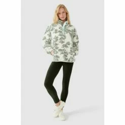 Mantaray Printed Half Zip Sherpa Fleece Top For Female -Cheap Mantaray Store unnamed file 5182