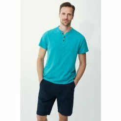 Mantaray Pure Cotton Slub Y Neck T-shirt For Male -Cheap Mantaray Store unnamed file 5227