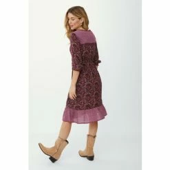 Mantaray Leafy Floral Border Print Midi Dress For Female -Cheap Mantaray Store unnamed file 5243