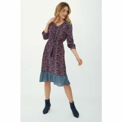 Mantaray Leafy Floral Border Print Midi Dress For Female -Cheap Mantaray Store unnamed file 5246