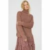 Mantaray Tweed Roll Neck Cotton Jumper For Female