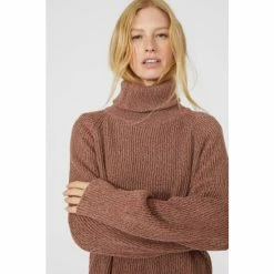 Mantaray Tweed Roll Neck Cotton Jumper For Female -Cheap Mantaray Store unnamed file 5249
