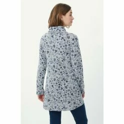 Mantaray Bird & Leaf Print Cowl Neck Swing Tunic Dress For Female -Cheap Mantaray Store unnamed file 5261