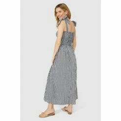 Mantaray Sleeveless Shirred Bodice Gingham Dress For Female -Cheap Mantaray Store unnamed file 5274