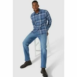 Mantaray Light Wash Straight Jean For Male -Cheap Mantaray Store unnamed file 5293