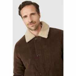 Mantaray Borg Lined Cord Trucker Jacket For Male -Cheap Mantaray Store unnamed file 5303