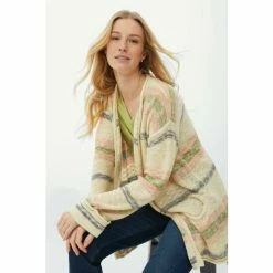 Mantaray Twisted Slub Yarn Long Edge To Edge Cardigan For Female -Cheap Mantaray Store unnamed file 5329