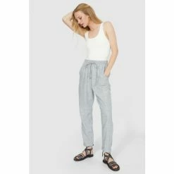 Mantaray Tie Waist Chambray Linen Blend Trouser For Female -Cheap Mantaray Store unnamed file 5396