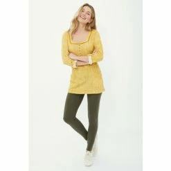 Mantaray Triangle Mix & Match Slub Square Neck Tunic For Female