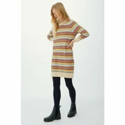 Mantaray Textured Stripe Knitted Dress For Female