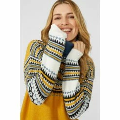 Mantaray Fair Isle Sleeve & Yoke Roll Neck Jumper For Female -Cheap Mantaray Store unnamed file 5454