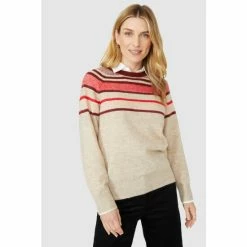 Mantaray Circle Fair Isle Crew Neck Jumper For Female -Cheap Mantaray Store unnamed file 5470