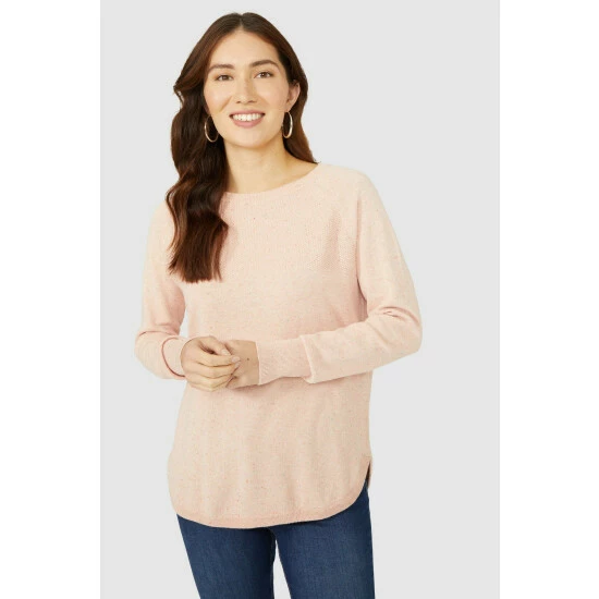 Mantaray Moss Stitch Cotton Nep Crew Neck Jumper For Female 8 Mantaray Moss Stitch Cotton Nep Crew Neck Jumper For Female - Image 8