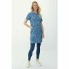 Mantaray Busy Garden Jacquard Cowl Neck Tunic Dress For Female