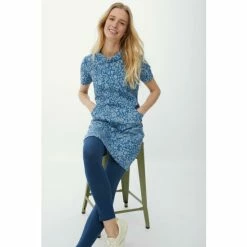 Mantaray Busy Garden Jacquard Cowl Neck Tunic Dress For Female -Cheap Mantaray Store unnamed file 5495