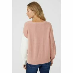 Mantaray Patchwork Cable Cotton V Neck Jumper For Female 9 Mantaray Patchwork Cable Cotton V Neck Jumper For Female -Cheap Mantaray Store unnamed file 5500