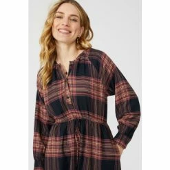 Mantaray Tie Waist Metallic Check Midi Dress For Female -Cheap Mantaray Store unnamed file 5511