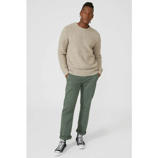 Mantaray Tuck Stitch Crew Neck Jumper For Male 2 Mantaray Tuck Stitch Crew Neck Jumper For Male - Image 2