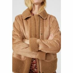 Mantaray Side Pocket Suedette Jacket With Borg Lining For Female -Cheap Mantaray Store unnamed file 5535