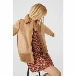 Mantaray Side Pocket Suedette Jacket With Borg Lining For Female -Cheap Mantaray Store unnamed file 5537