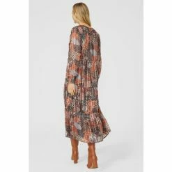 Mantaray Patchwork Paisley Print Tie Neck Midi Dress For Female -Cheap Mantaray Store unnamed file 5543