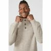 Mantaray Tuck Stitch Button Neck Jumper For Male