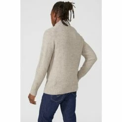Mantaray Tuck Stitch Button Neck Jumper For Male -Cheap Mantaray Store unnamed file 5580