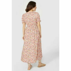 Mantaray Short Sleeve V Neck Tea Dress For Female -Cheap Mantaray Store unnamed file 56