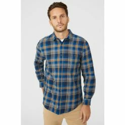 Mantaray Marl Plaid Check Shirt For Male