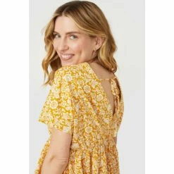 Mantaray Tie Back V Neck Tiered Printed Tunic For Female -Cheap Mantaray Store unnamed file 5657