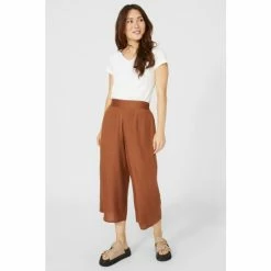 Mantaray Linen Mix Wide Leg Crop For Female -Cheap Mantaray Store unnamed file 5665